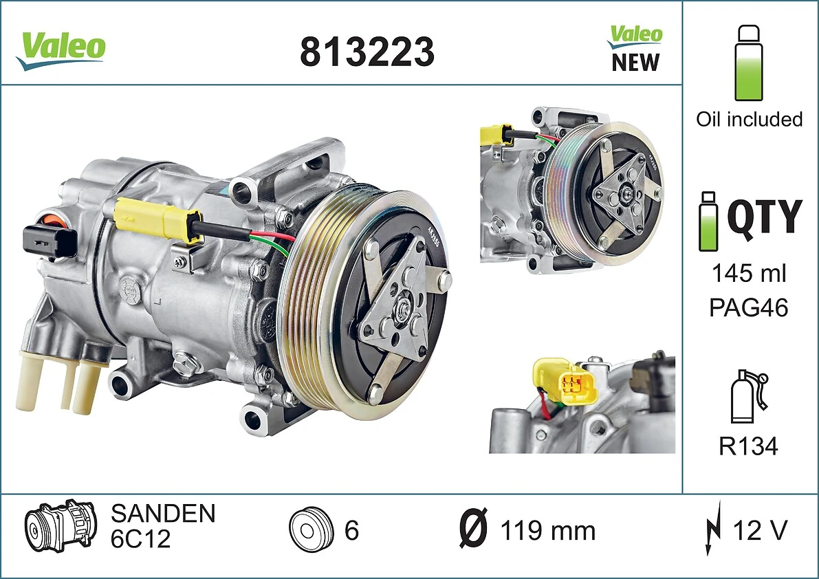 813223 VALEO Compressor de aparelho de ar condicionado