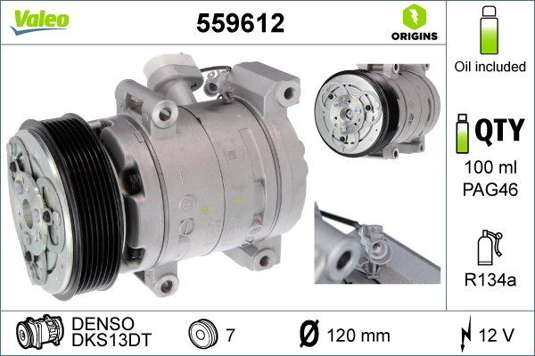 Compre 559612 VALEO Compressor de aparelho de ar condicionado