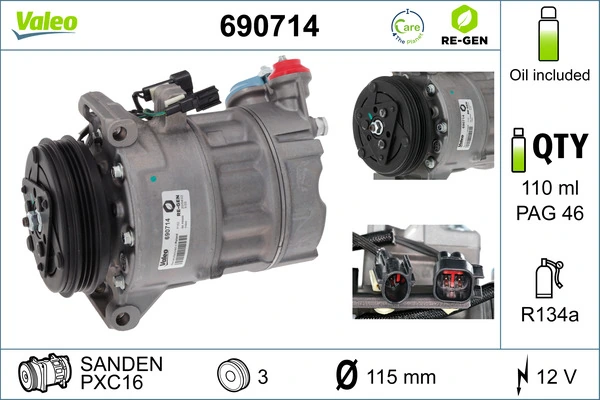 Compre 320216 NRF Compressor de aparelho de ar condicionado
