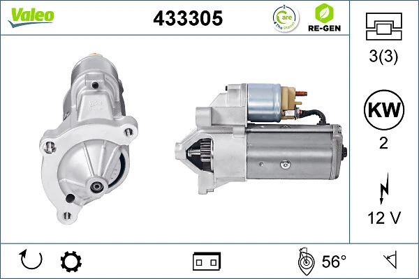Compre 433305 VALEO Motor de arranco