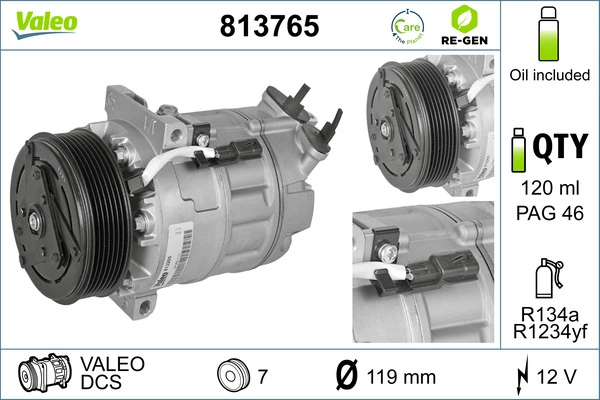Compressor de aparelho de ar condicionado para Renault Trafic III EG
