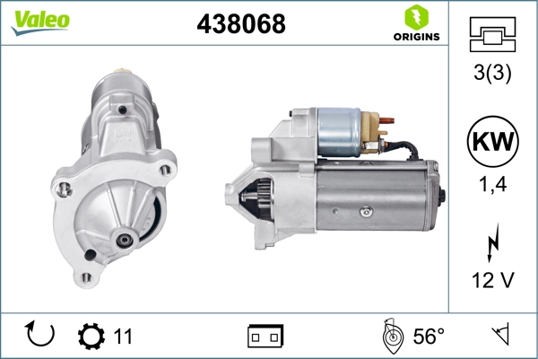 Compre 438068 VALEO Motor de arranco