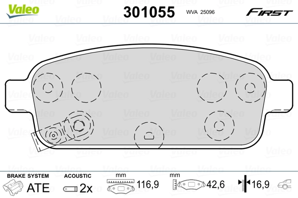 Compre 95530021 General Motors Sapatas do freio traseiras de disco