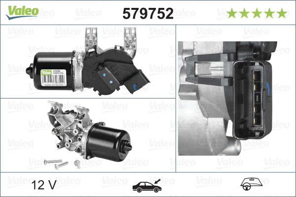 Compre 579752 VALEO Motor de limpador pára-brisas do pára-brisas