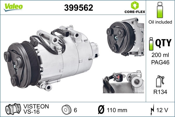 Compressor de aparelho de ar condicionado 3M5H19D629SA Fiat/Alfa/Lancia