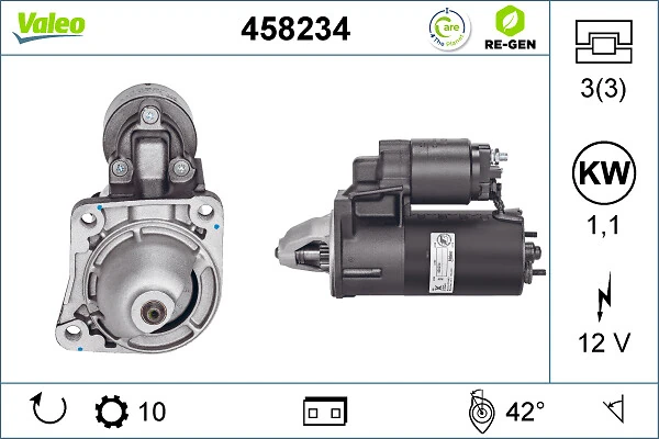 Compre 458234 VALEO Motor de arranco