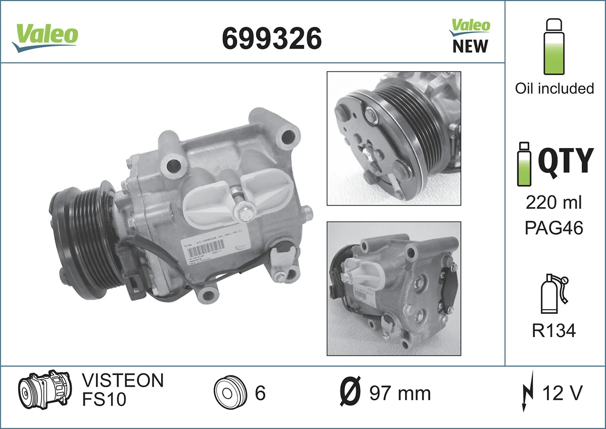 Compressor de aparelho de ar condicionado para Ford Focus I DFW