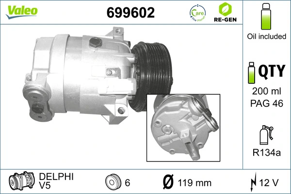 Compressor de aparelho de ar condicionado para Opel Vectra B 38