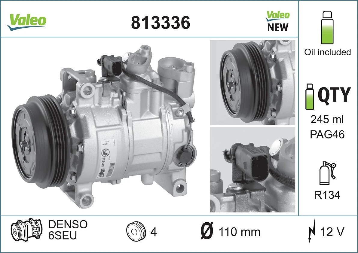 Compressor de aparelho de ar condicionado Audi A4 B6 8E2