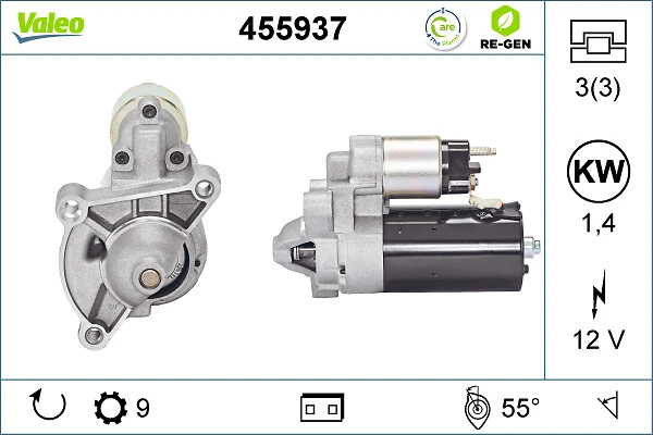 Compre 455937 VALEO Motor de arranco
