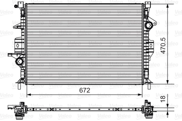 Radiador de esfriamento de motor 31338765 Ford