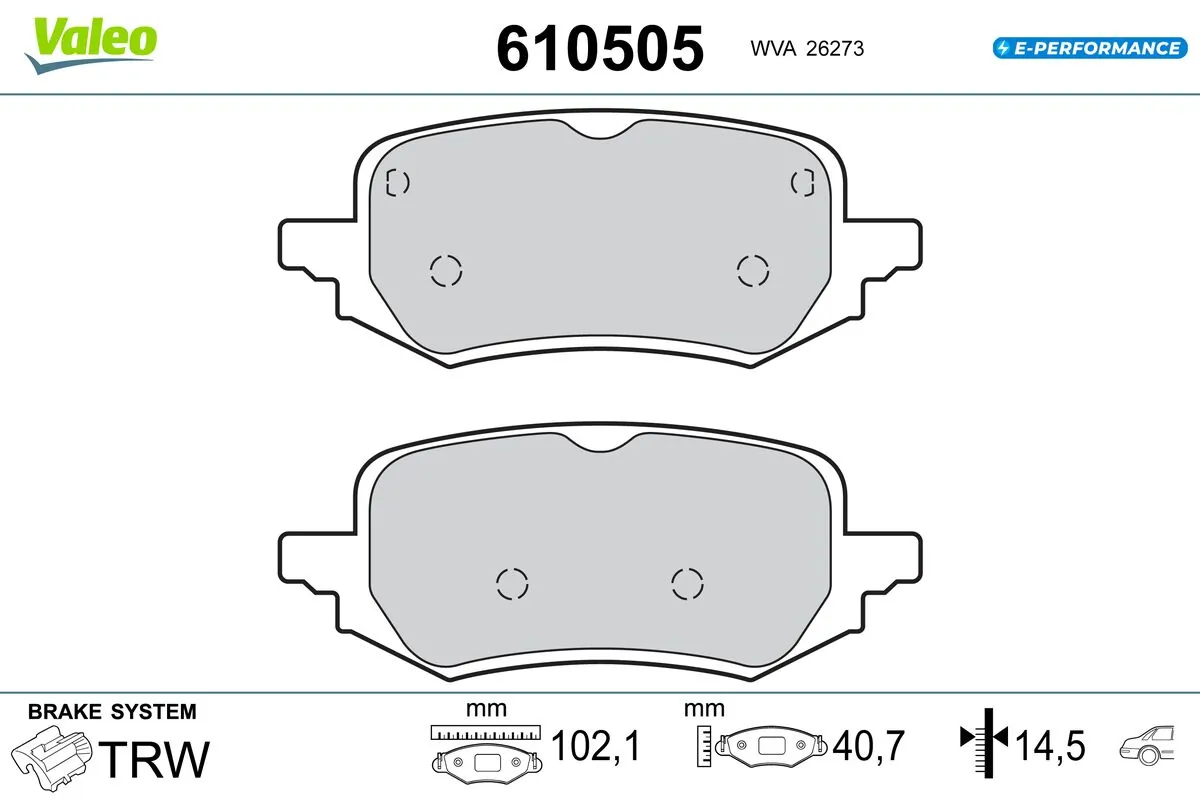  Sapatas do freio traseiras de disco Ford Puma SUV (J2K, CF7) (2019 - 2026) 