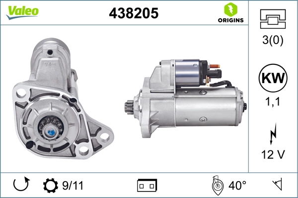 Motor de arranco 726826 VALEO