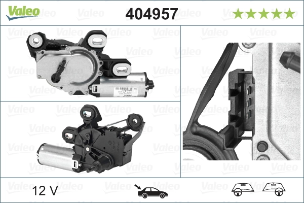 Compre 404957 VALEO Motor de limpador pára-brisas de vidro traseiro