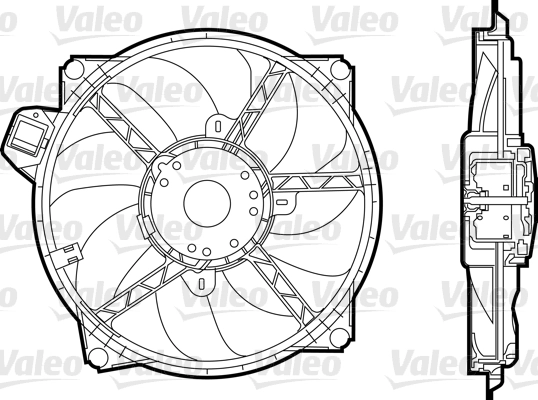 Compre Ventilador elétrico de esfriamento montado (motor + roda de aletas) Renault Fluence 