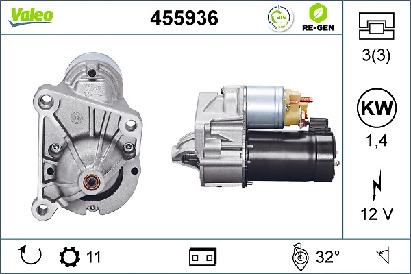 Compre 455936 VALEO Motor de arranco