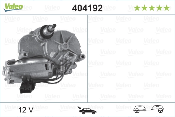 Compre 404192 VALEO Motor de limpador pára-brisas de vidro traseiro