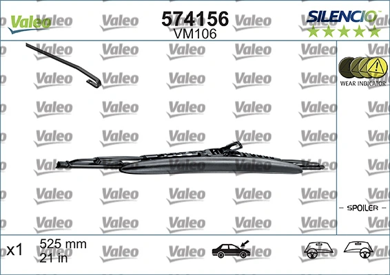 Limpa-pára-brisas do pára-brisas, kit de 2 un. VALEO 574156 preço, a partir de 9,54 USD
