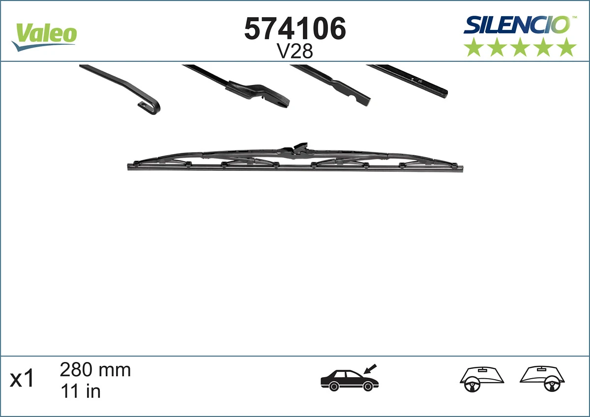 Limpa-pára-brisas de vidro traseiro VALEO 574106 preço, a partir de 5,52 USD