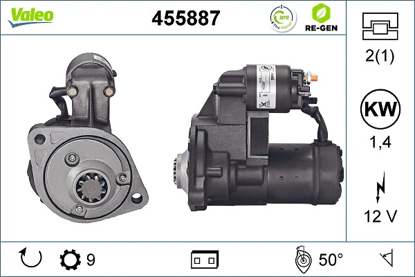 Compre 455887 VALEO Motor de arranco