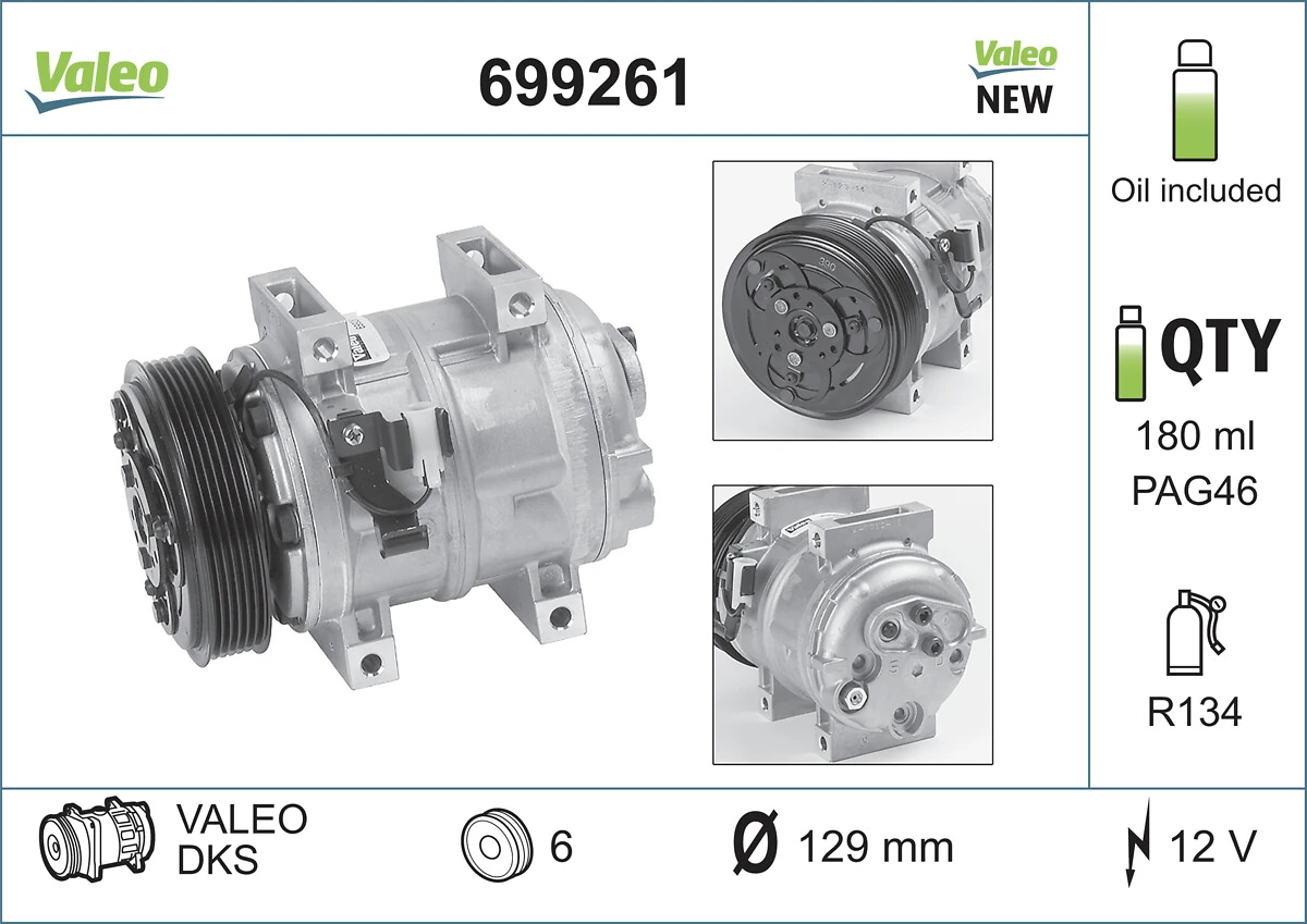 Compressor de aparelho de ar condicionado Volvo V70 I LV