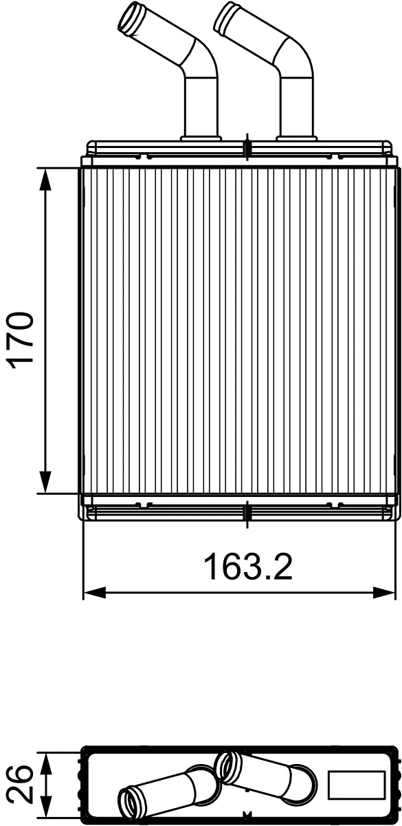 Radiador de forno (de aquecedor) KIA Rio I DC