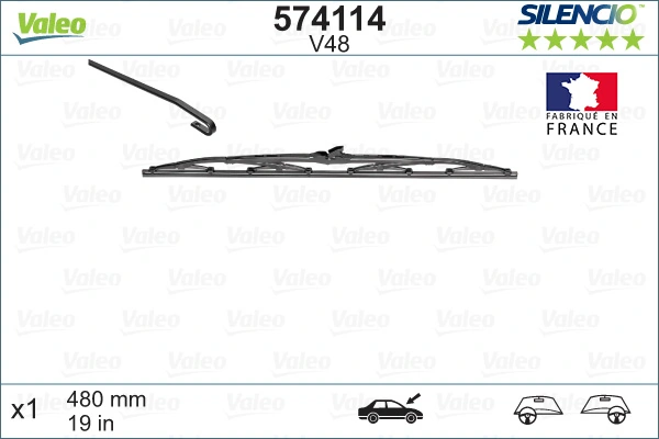 Limpa-pára-brisas do pára-brisas, kit de 2 un. para Nissan Sunny III Y10