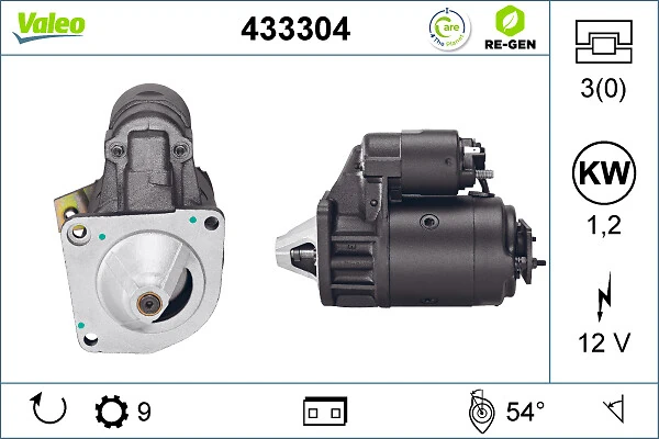 Compre 433304 VALEO Motor de arranco