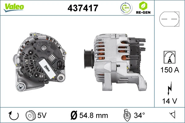 Gerador VALEO 437417 preço, a partir de 291,10 USD