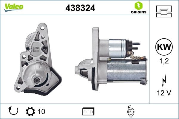 Compre 438324 VALEO Motor de arranco