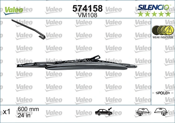 Limpa-pára-brisas do pára-brisas de condutor VALEO 574158 preço, a partir de 13,87 USD