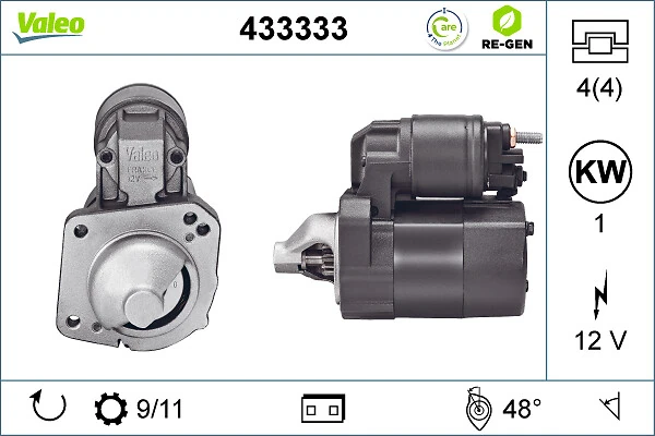 Compre 433333 VALEO Motor de arranco