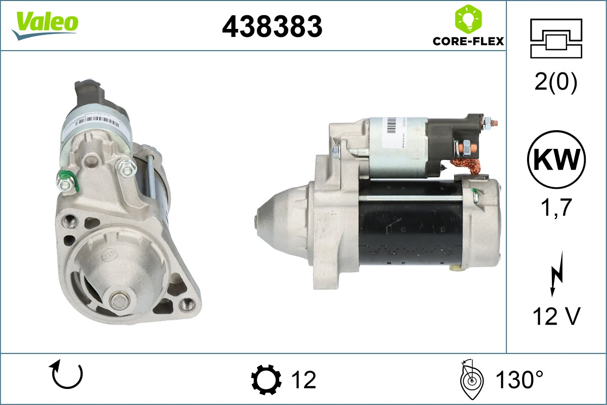 Compre 438383 VALEO Motor de arranco
