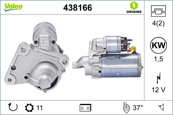 Compre 438166 VALEO Motor de arranco