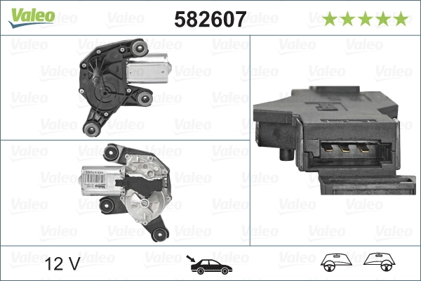 Motor de limpador pára-brisas de vidro traseiro 582607 VALEO