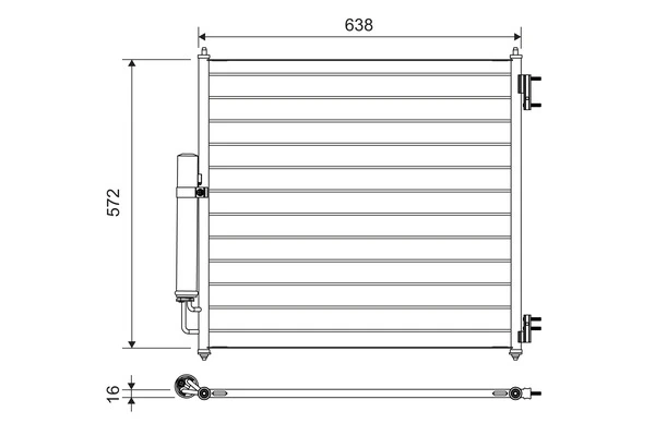Radiador de aparelho de ar condicionado para Land Rover Discovery L462