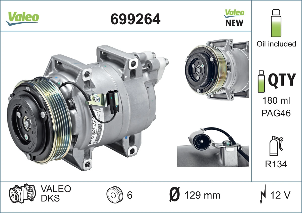 Compressor de aparelho de ar condicionado Volvo XC70 SZ, LZ