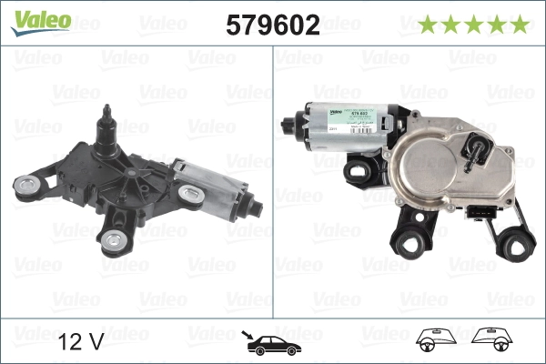 Motor de limpador pára-brisas de vidro traseiro VALEO 579602 preço, a partir de 76,62 USD