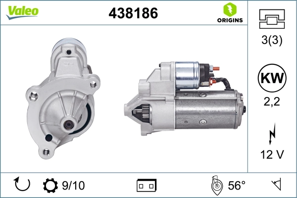 Compre 438186 VALEO Motor de arranco