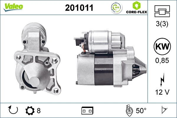 Motor de arranco 1638129880 Peugeot/Citroen