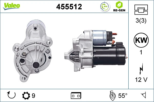 Compre 455512 VALEO Motor de arranco