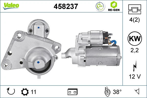 Compre 458237 VALEO Motor de arranco