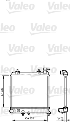  Radiador de esfriamento de motor Hyundai Accent II sedan (LC) (1999 - 2005) II