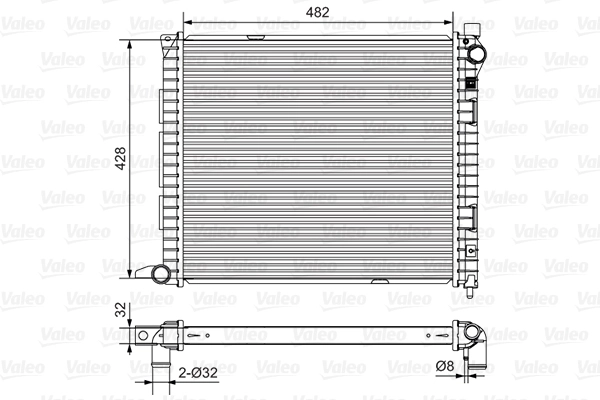 Radiador de esfriamento de motor Jdeus M0020170