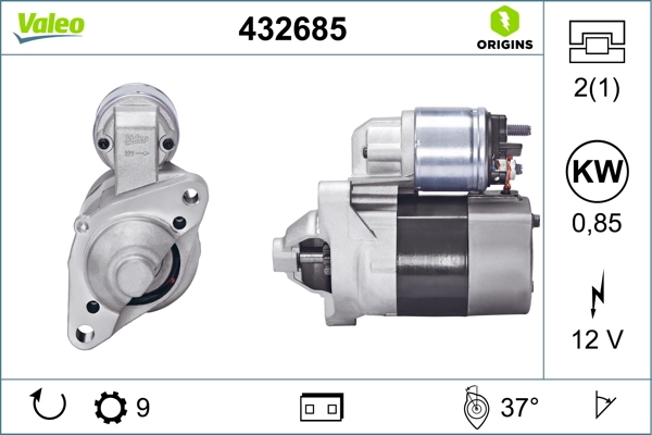 Compre 432685 VALEO Motor de arranco