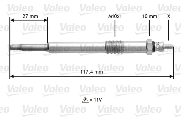 345143 VALEO Vela de incandescência