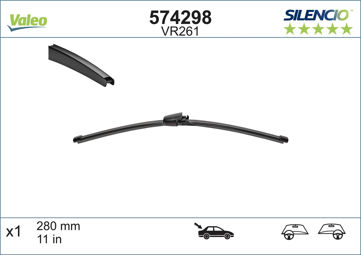 Limpa-pára-brisas de vidro traseiro VALEO 574298 preço, a partir de 7,52 USD