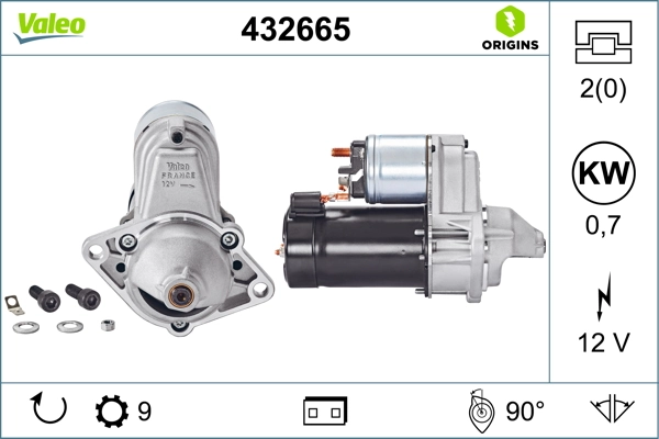 Compre 432665 VALEO Motor de arranco