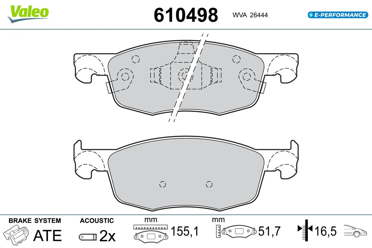  Sapatas do freio dianteiras de disco Toyota Yaris hatchback (P21) (2020 - 2026) 