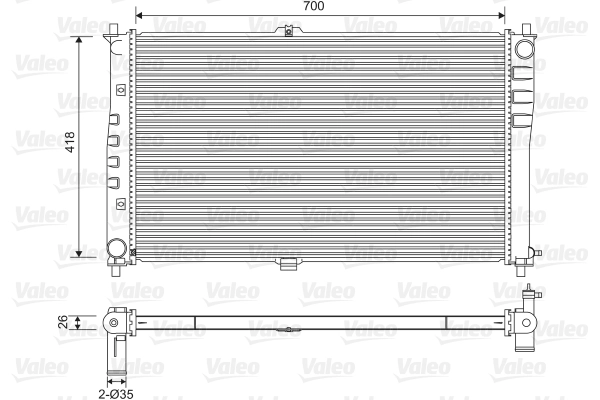 Radiador de esfriamento de motor Polcar 4140082 preço, a partir de 107,39 USD